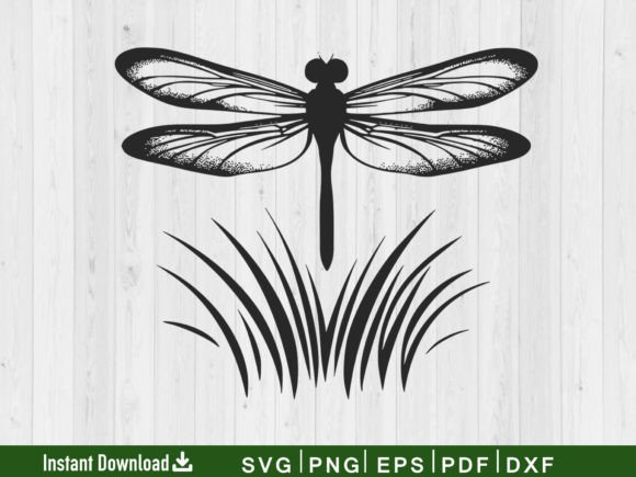 Digital Review: Dragonfly Flowers SVG Silhouette File