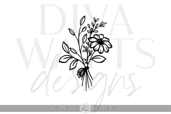 Floral Bunch Silhouette Graphic SVG Review