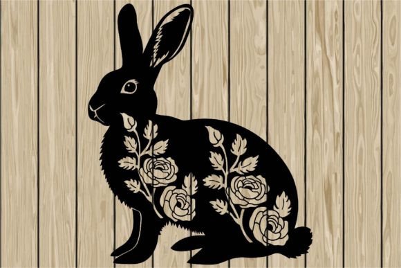 Floral Bunny Stencil Silhouette SVG Review