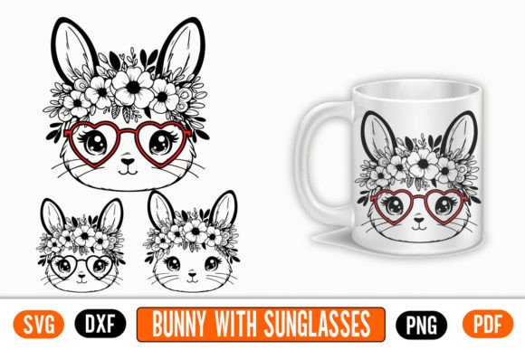 Floral Bunny with Heart Sunglasses SVG Review