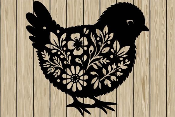 Floral Chick Stencil Silhouette SVG Review