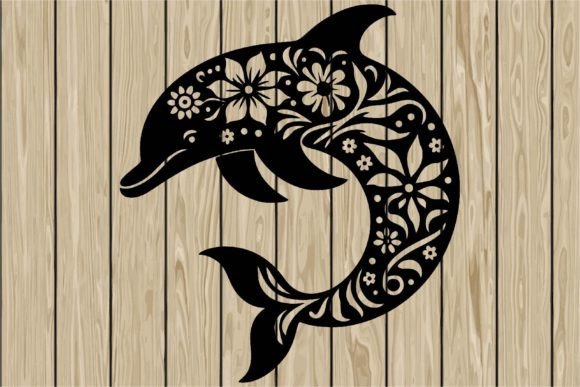 Floral Dolphin Stencil Silhouette SVG Review