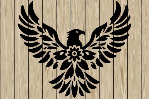 Floral Eagle Stencil Silhouette SVG Review