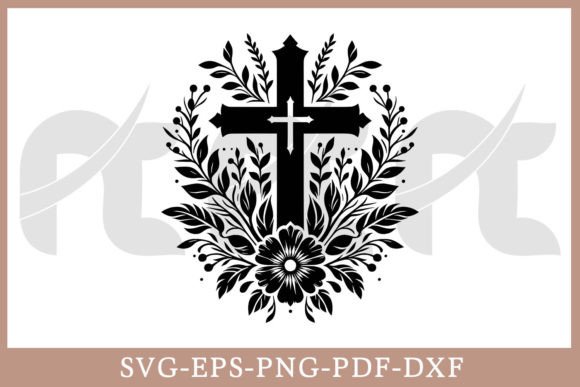 Floral Faith Cross Silhouette Vector SVG Review