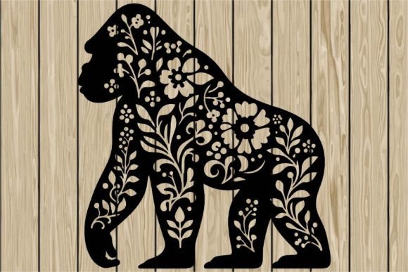 Floral Gorilla Walking Stencil SVG Review