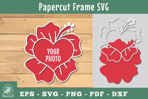 Floral Heart Papercut Frame SVG 6 Review