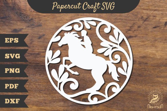 Floral Horse Riding Papercut Craft SVG Review