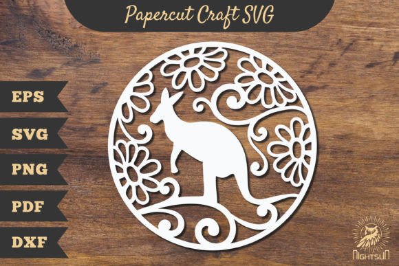 Floral Kangaroo Papercut Craft SVG Review