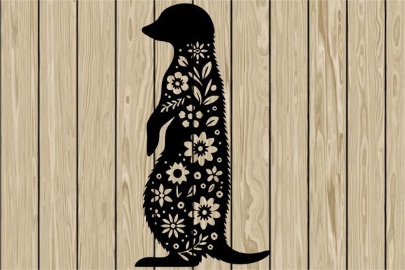 Floral Meerkat Stencil Silhouette SVG Review