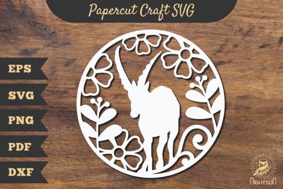 Floral Mountain Goat Papercut Craft SVG Review