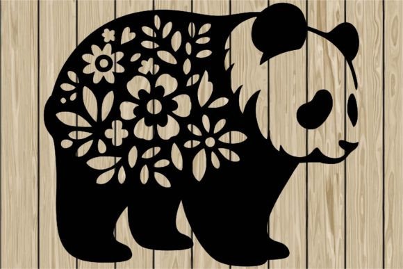 Floral Panda Stencil Silhouette SVG Review