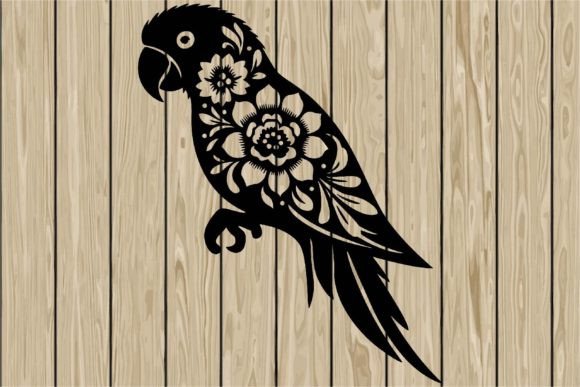Floral Parrot Stencil Silhouette SVG: A Designer's Review