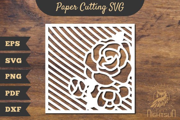 Floral Rectangle Frame Papercut SVG 3 Review