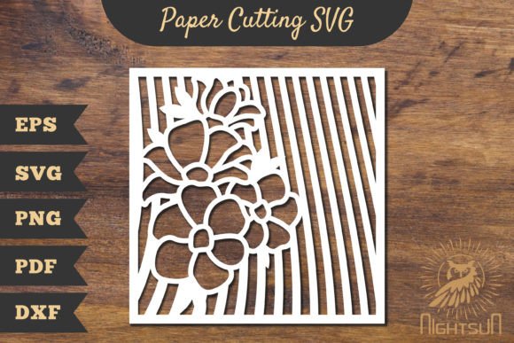 Floral Rectangle Frame Papercut SVG 5 Review