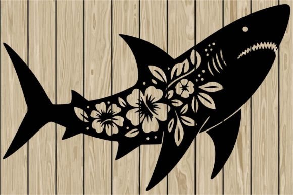 Floral Shark Stencil Silhouette SVG Review