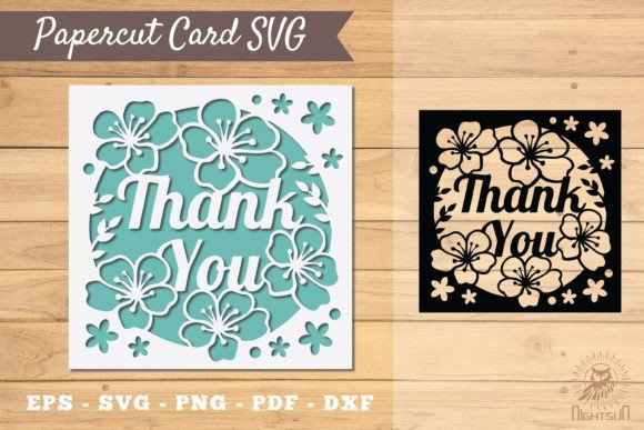 Floral Thank You Papercut Card SVG Review