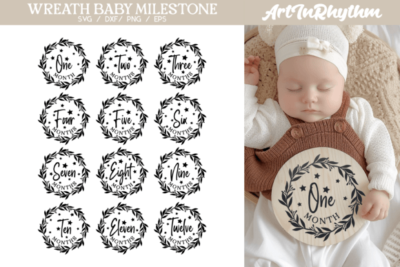 Floral Wreath Baby Monthly Milestone Svg Review