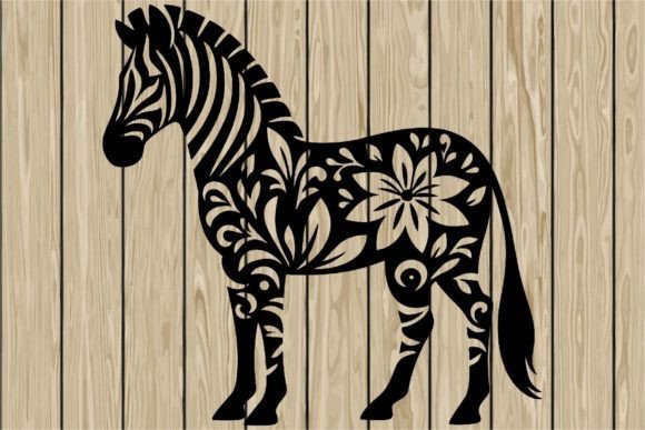 Floral Zebra Stencil Silhouette SVG Review