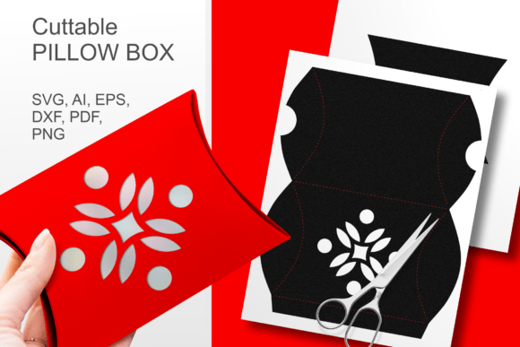 Xmas Floral Ornament 2 Pillow Box SVG Review